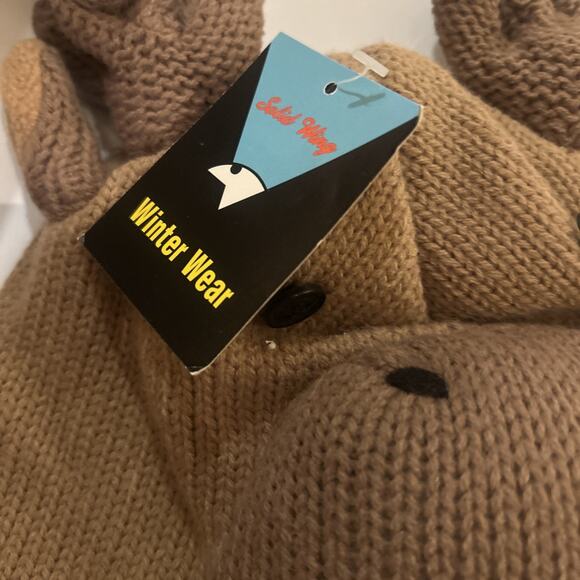 Moose animal knit beanie- Moose. Sm Child size - Picture 6 of 12